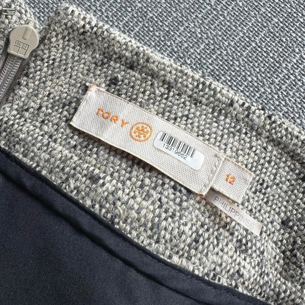 Tory Burch tab tweed midi skirt size 12